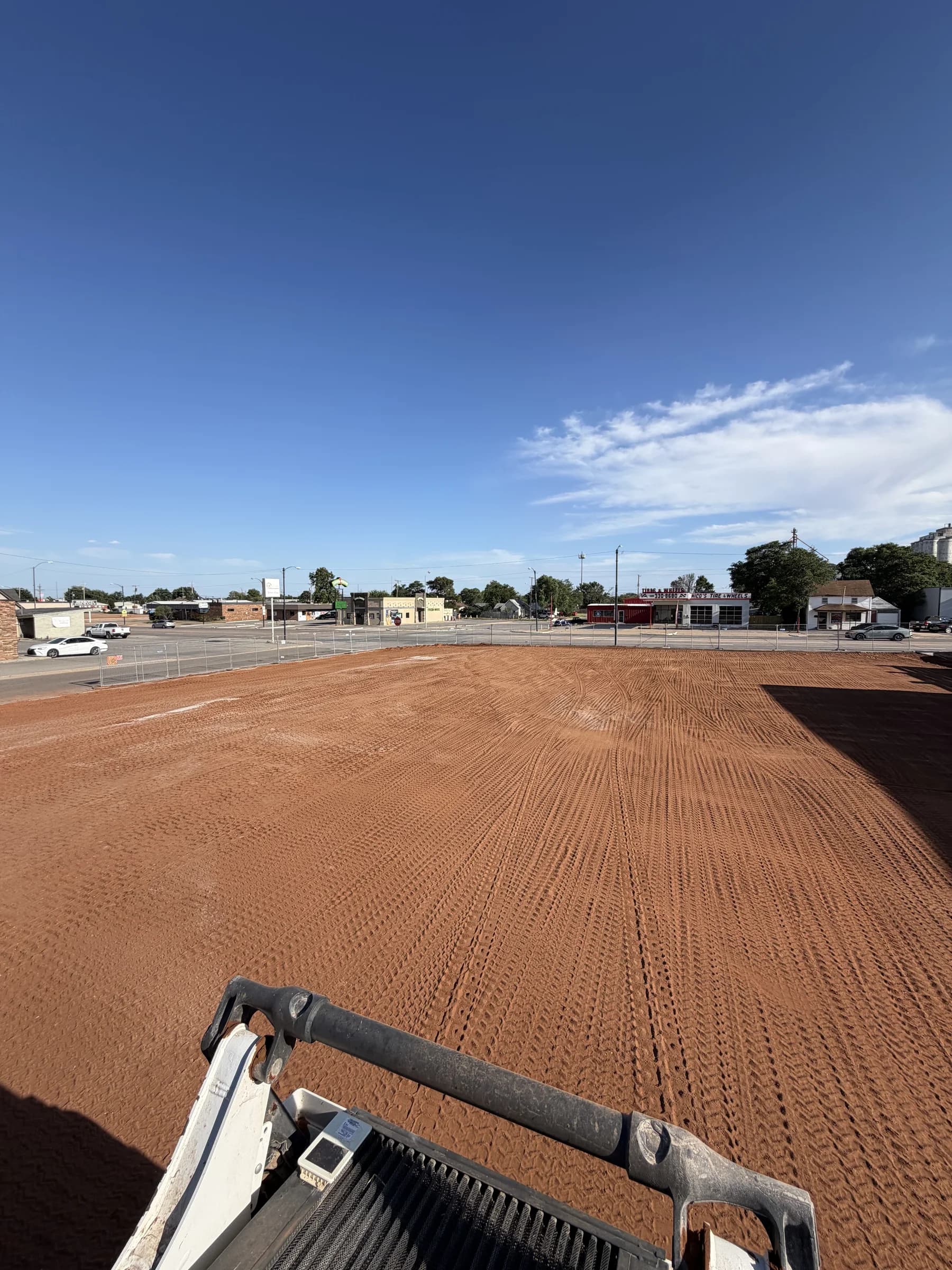 After: Car wash demo foundation removal, Weatherford