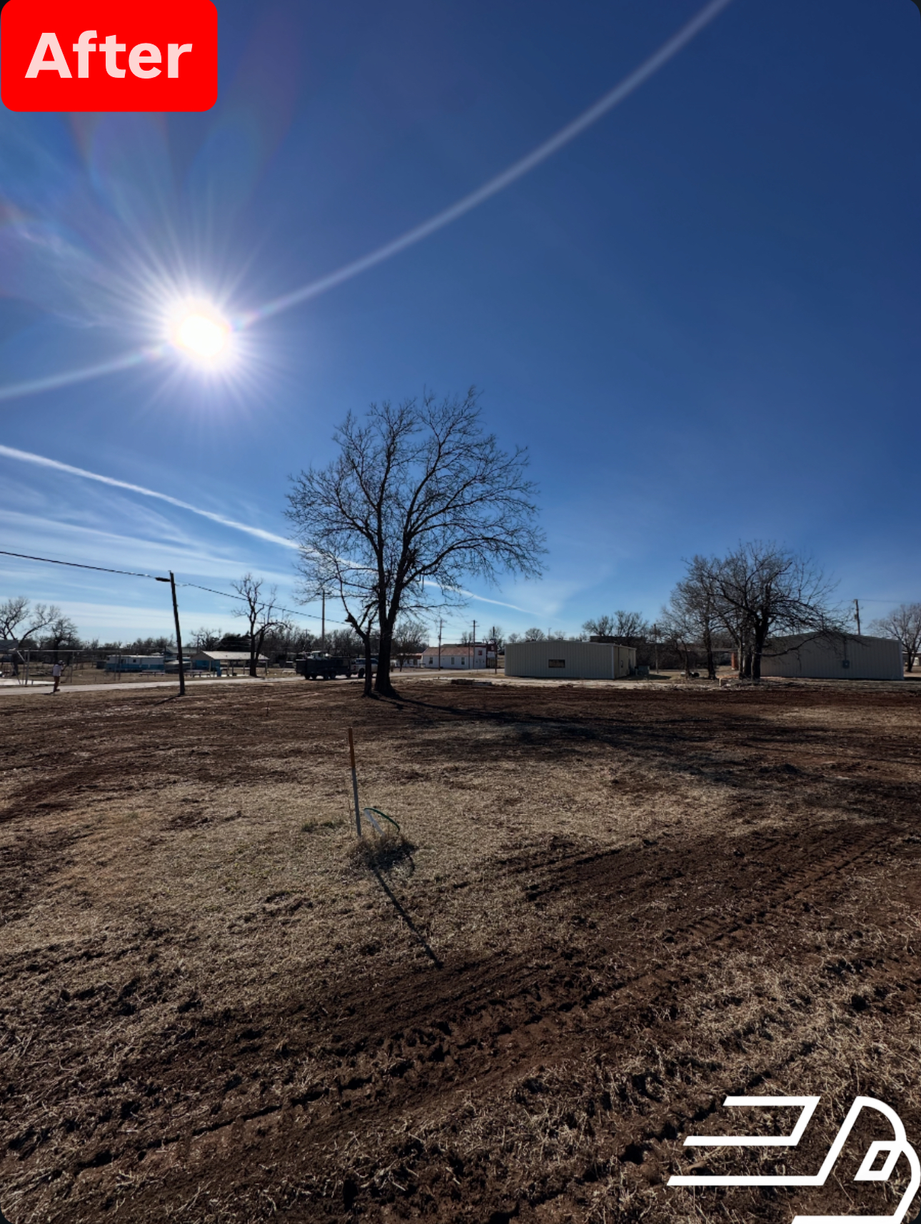 Building gone and clean