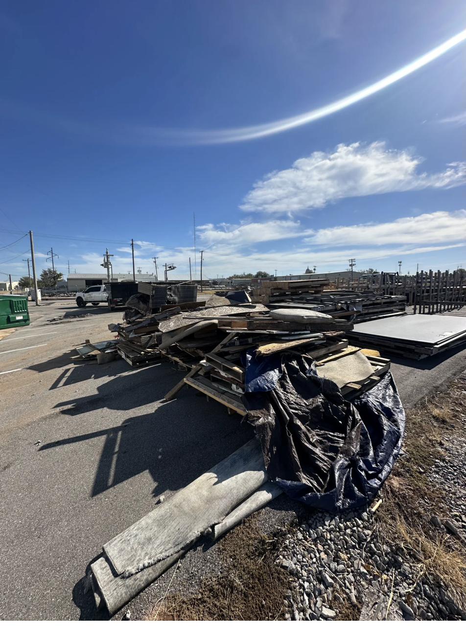 Commercial demolition debris